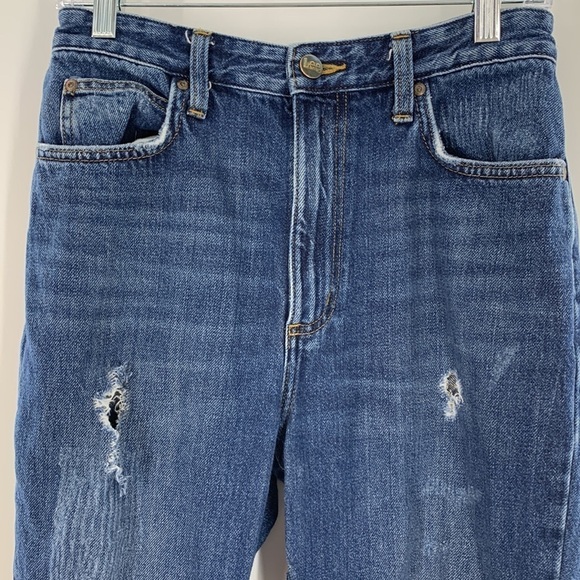 LEE VINTAGE MODERN HIGH RISE STRAIGHT LEG ANKLE JEANS DESTROYED 28 MEDIUM - Picture 4 of 9